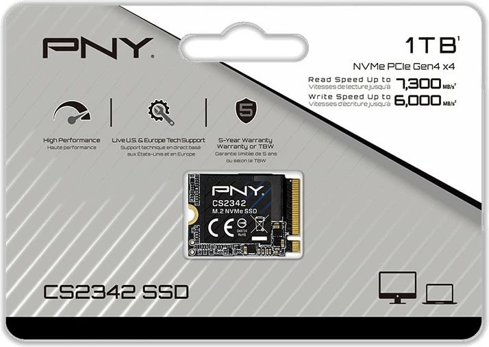 SSD PNY CS2342, 1TB, M.2 2230, NVMe Gen4