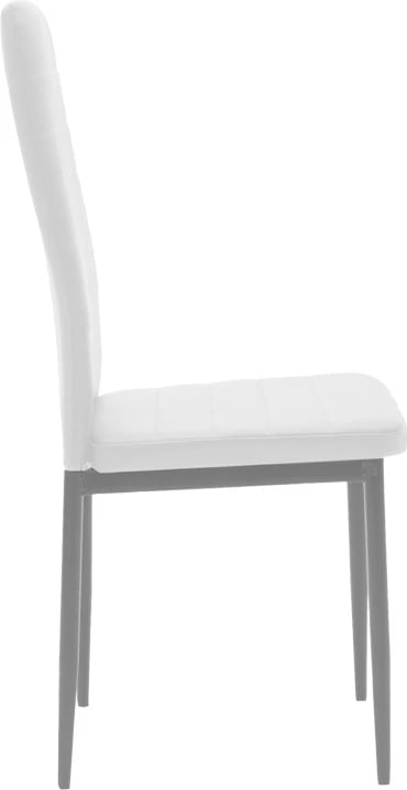 Set tavoline me dy karrige Julita-Parker, MDF e bardhë, këmbë natyrale, D60x73cm