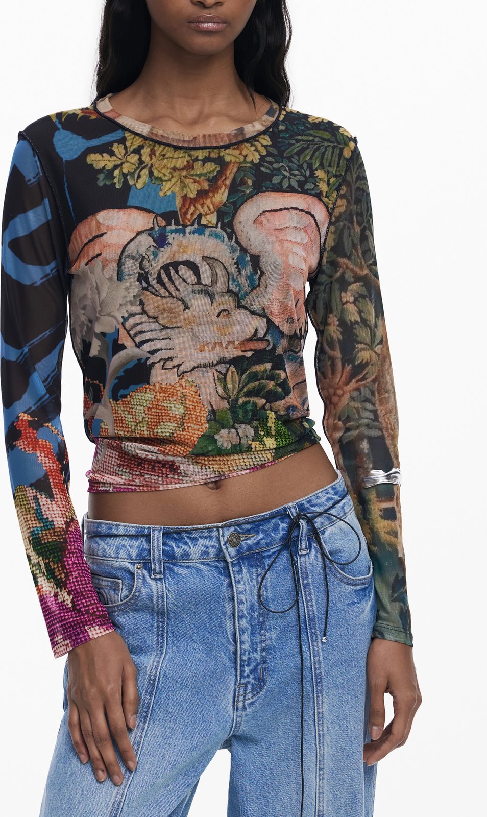 Maicë për femra DESIGUAL, e zezë