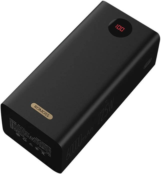 Powerbank Romoss PEA60, 60000mAh, QC + PD, 22.5W, e zezë