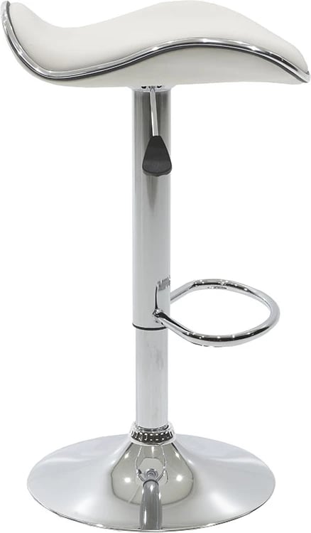 Karrige për bar Enzo palosëse, e bardhë, metal krom, 45x44x87cm, set prej 2 copë