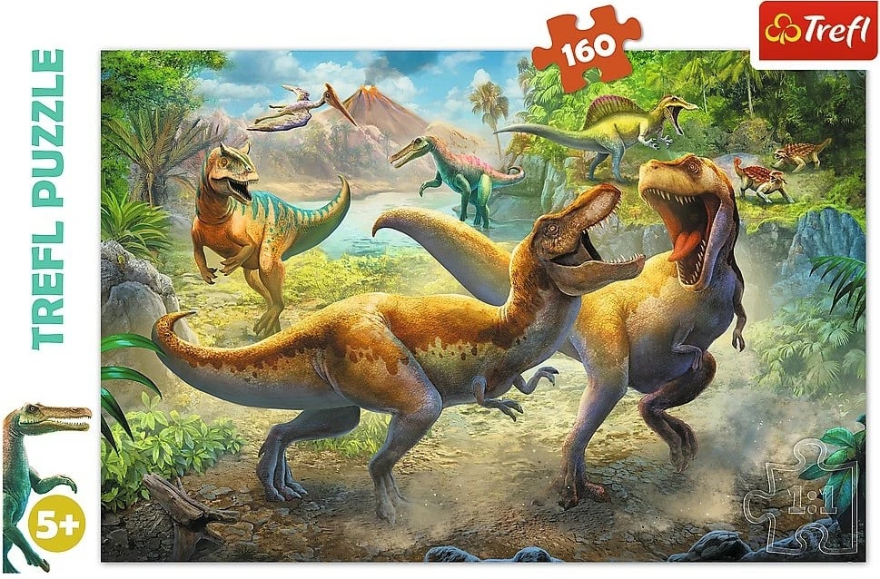 Puzzle Trefl 15360 me 160 pjesë, Fighting Tyrannosaurs, për fëmijë Puzzle Trefl 15360 me 160 pjesë, Fighting Tyrannosaurs, për fëmijë