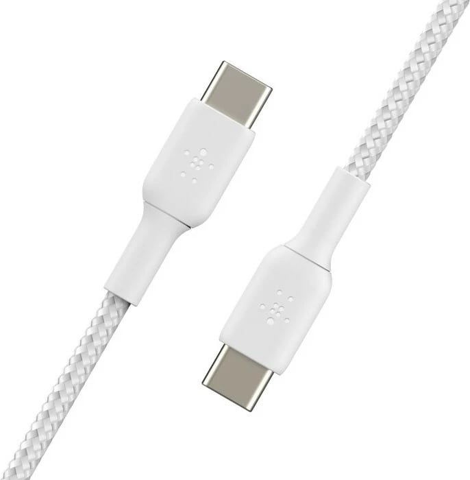Kabllo USB-C Belkin CAB004BT2M, 2m, 2 copë, najlon, e bardhë