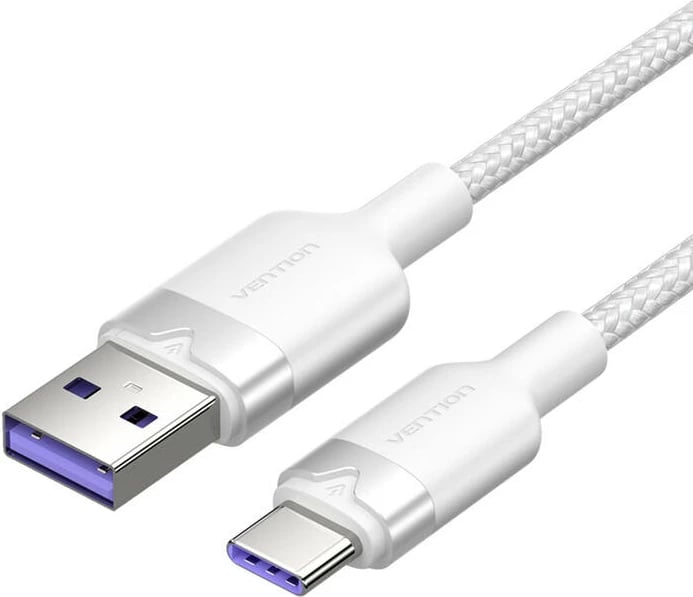 Kabllo USB 2.0 Vention CTOWF, USB-A në USB-C, 1m, e bardhë