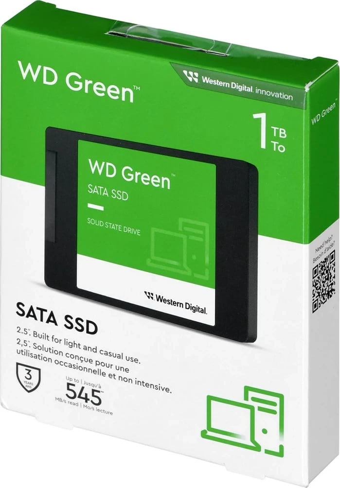 SSD WD Green 1TB 2.5", SATA III, SLC