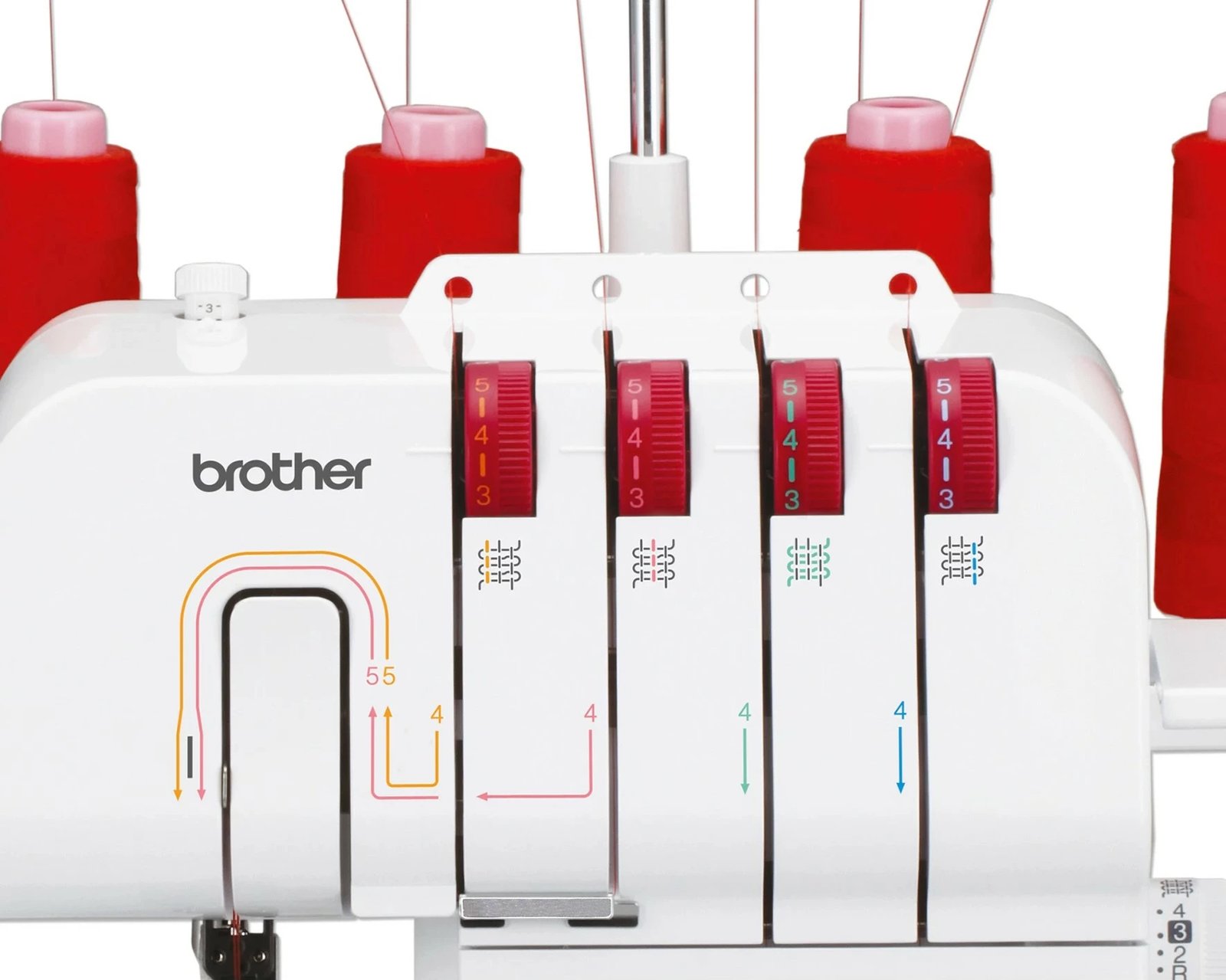 Makine overlock Brother M343D, e bardhë