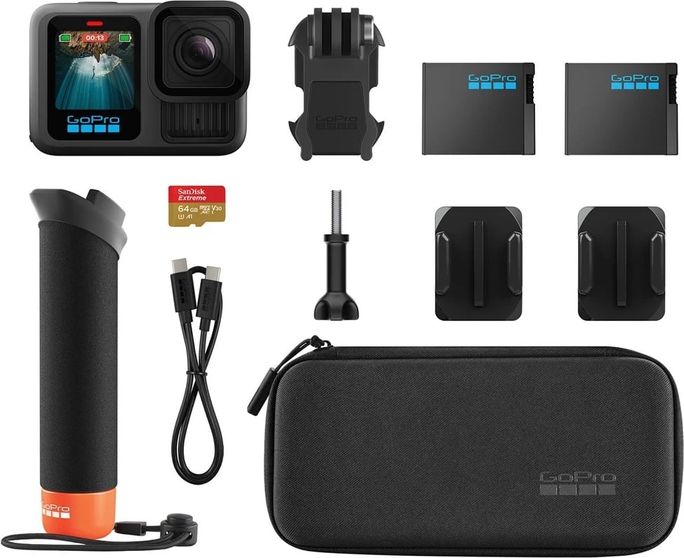 Kamera sportive GoPro Hero 13 Black, set aksesorësh, e zezë