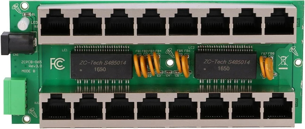 PoE Injector Extralink 8 Porta, Gigabit, Mode B, Blu