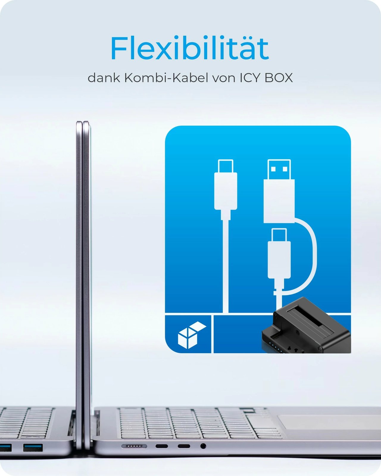 Kasë e jashtme ICY BOX IB-2914MSCL-C31, për HDD/SSD 2.5/3.5/M.2, USB 3.2 Gen 2, e zezë
