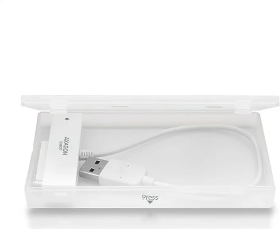 Kasë e jashtme AXAGON ADSA-1S për SSD/HDD 2.5", USB 2.0, e bardhë