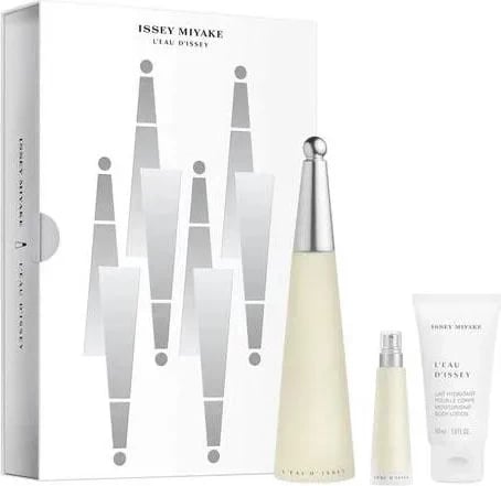 Set Eau de Toilette unisex Issey Miyake L'Eau d'Issey 100ml + qumësht trupi 50ml + Eau de Toilette 10ml