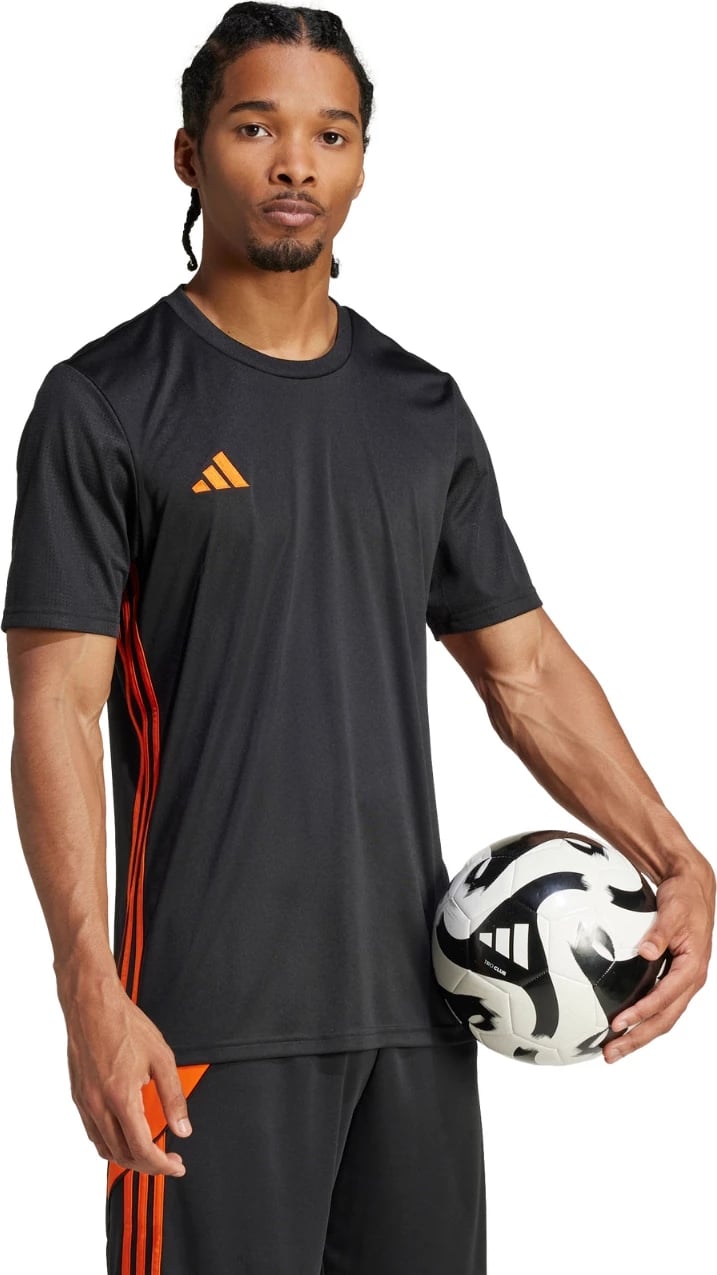 Fanellë futbolli adidas për meshkuj, e zezë-portokalli