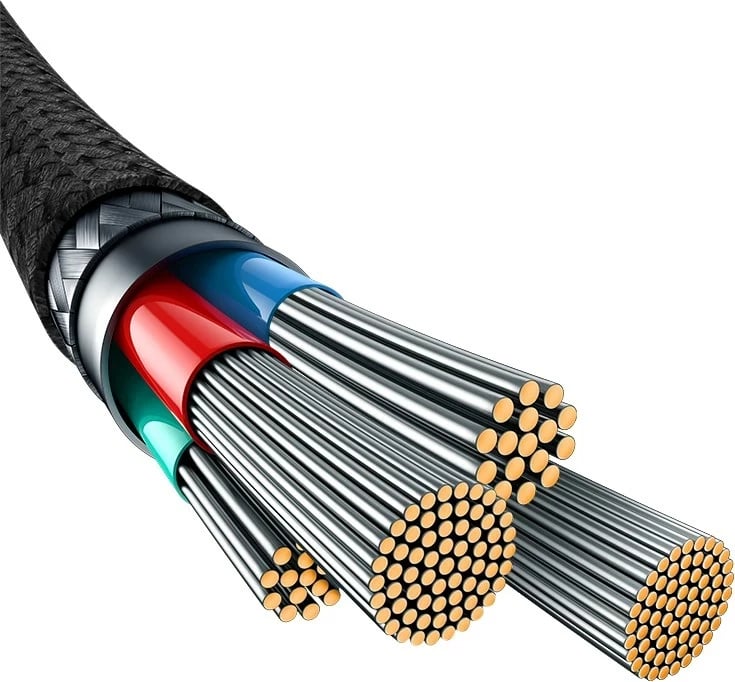 Kabllo USB Baseus Unbreakable 1 m, USB A në USB C, E zezë
