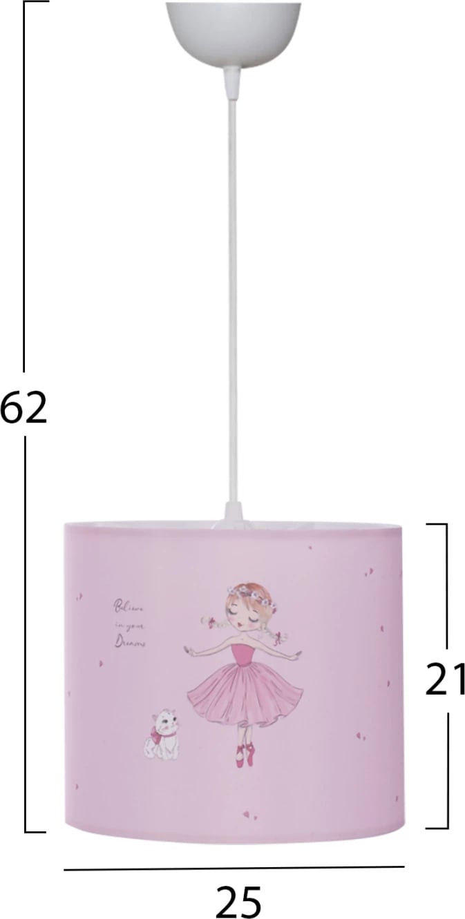 Llambë varëse për fëmijë FH7575.02, 025x21-62H, rozë