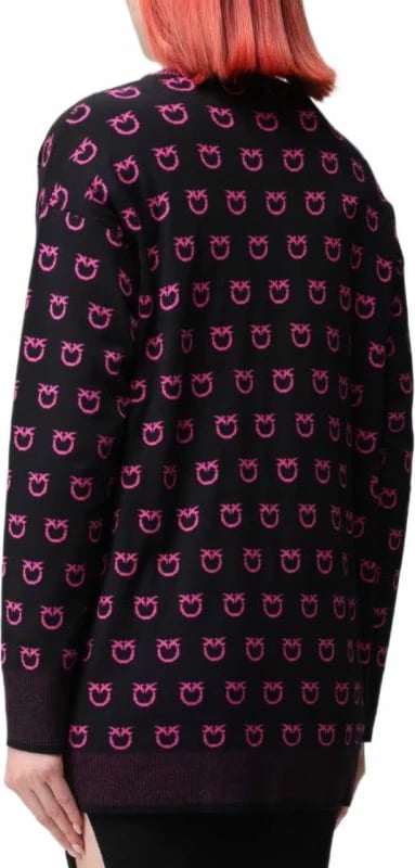 Xhemper Pinko Lama Logo W 101562A112 për femra, ngjyrë vjollcë e zi