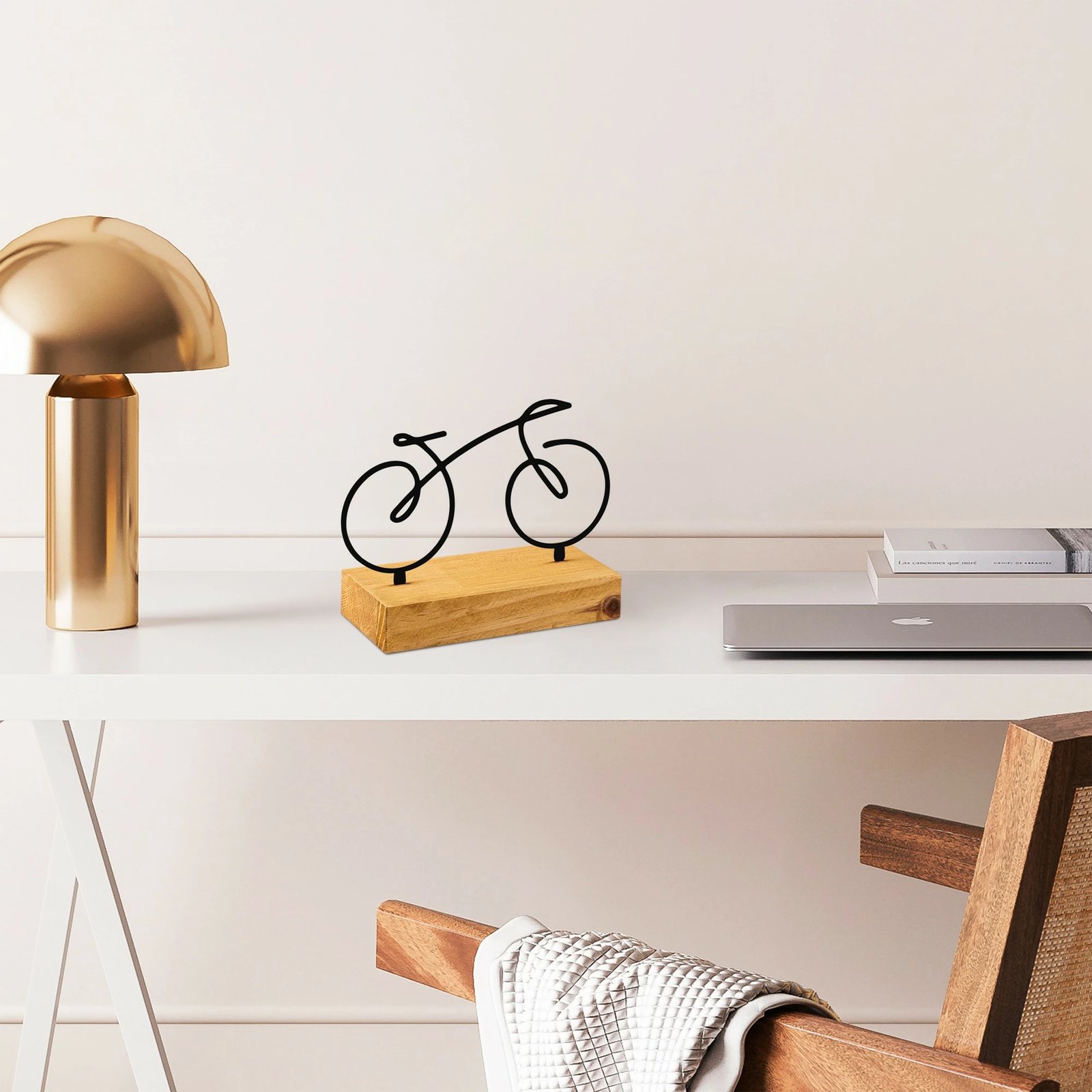 Objekt dekorativ Aberto Design, Velo, i zi, dru & metal