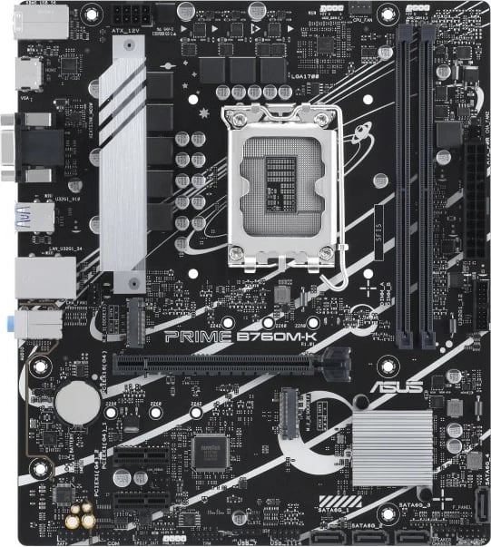 Pllakë amë ASUS PRIME B760M-K, Intel, LGA 1700, DDR5, 96 GB