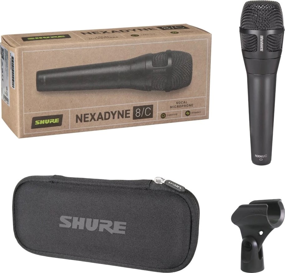 Mikrofon dinamik Shure Nexadyne™ 8/C, me XLR konektor, i zi