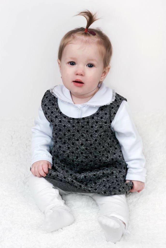 tunikë dimri, New Baby, Princess, pa mëngë, masë 74 (6-9m), gri