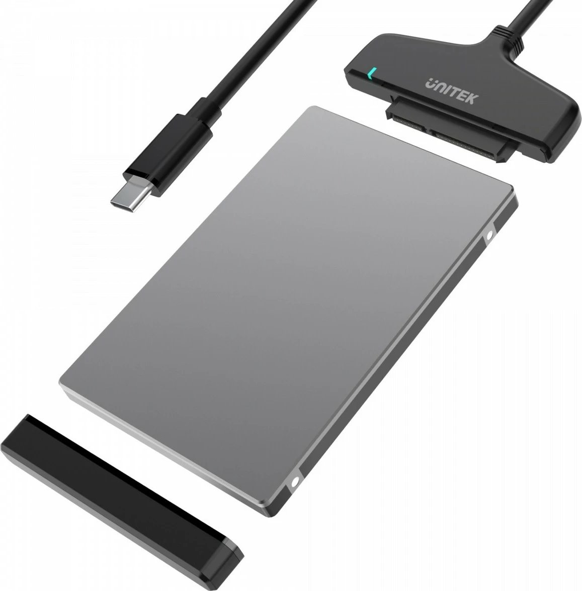 Adapter Unitek Y-1096A USB-C në SATA III, për HDD/SSD 2.5", i zi