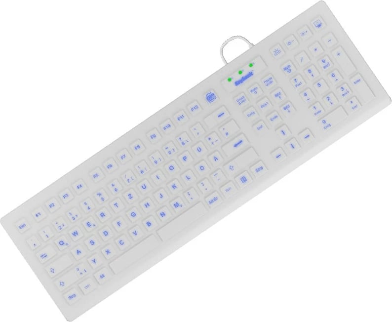 Tastierë industriale KeySonic KSK-8031INEL, full-size, USB, QWERTZ, IP68, e bardhë