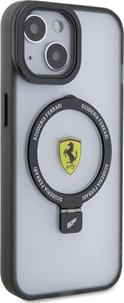 Mbështjellës Ferrari Ring Stand 2023 MagSafe për iPhone 15 Plus / 14 Plus, i zi