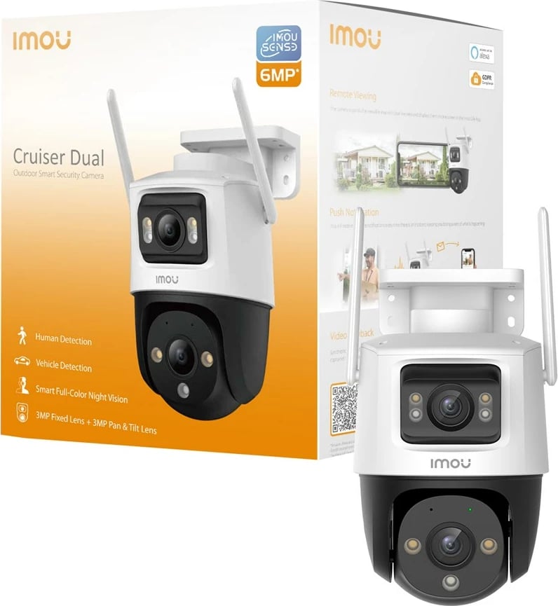 Kamerë sigurie Imou Cruiser Dual 6MP, IP, për jashtë, 2304 x 1296 piksel, Bardhë