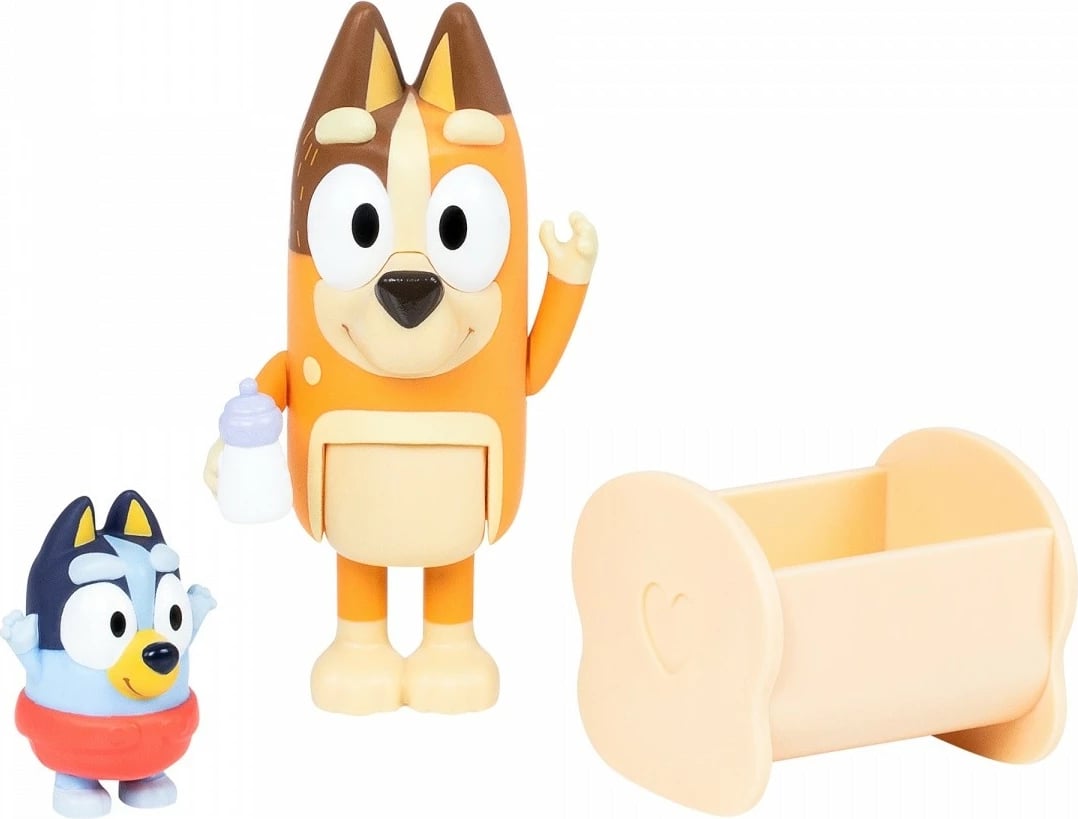 Set figurina Bluey Tm Toys BLU17616 Baby Bluey dhe Chilli, plastikë, 2 copë