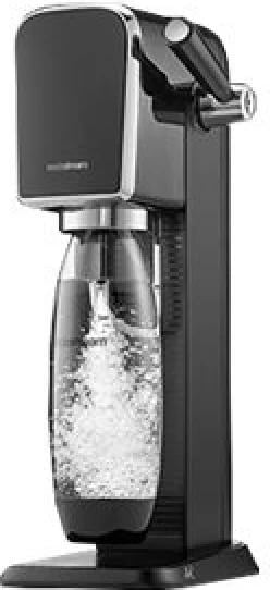 Aparat për ujë me gaz, SodaStream ART QC 1013511411, me levë, përfshin shishe PET 1L, e zezë