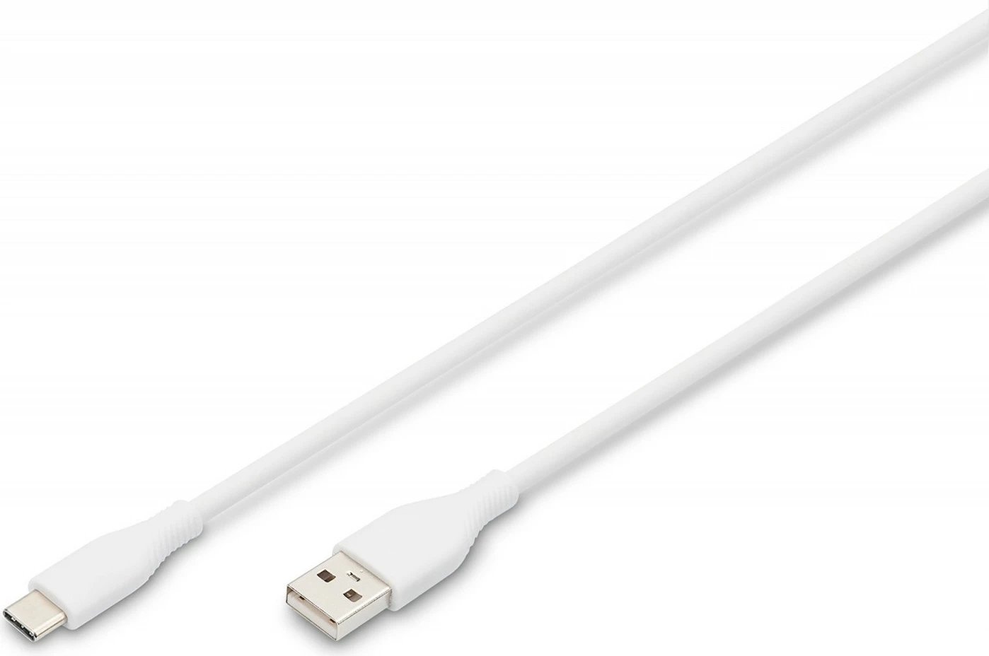 Kabllo silikoni Digitus AK-300340-010-W, USB-A në USB-C, 1m, Bardhë