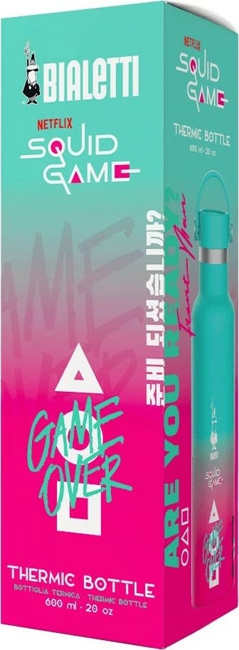 Termos Bialetti Squid Game 600ml, kaltër/rozë