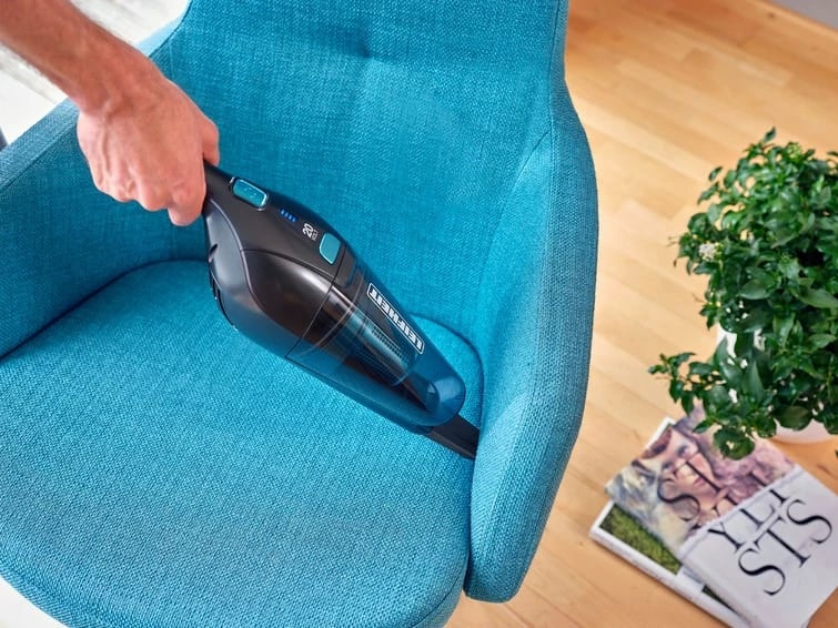 Fshesë me bateri Leifheit Rotaro PowerVac 2in1, 20V, pa qese, e zezë/blu