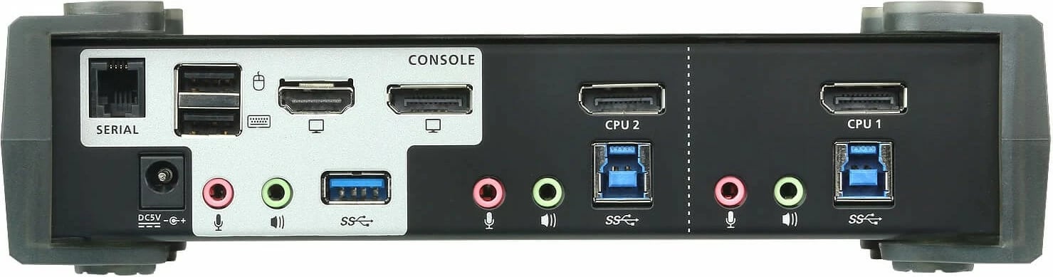 KVM Switch ATEN CS1922M, 2 porta, USB 3.0, 4K, DisplayPort, HDMI, e zezë