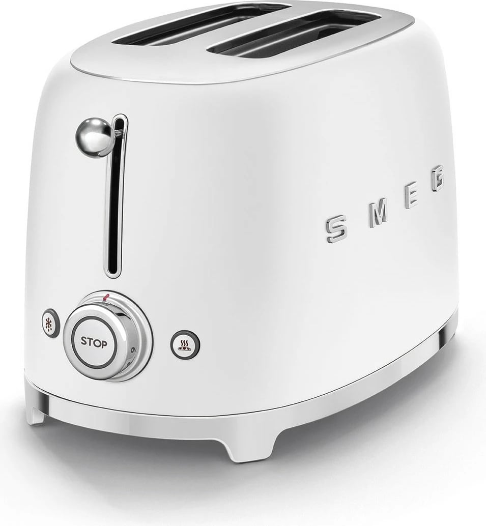 Tostues SMEG TSF01WHMEU, 2 feta, 950W, bardhë mat