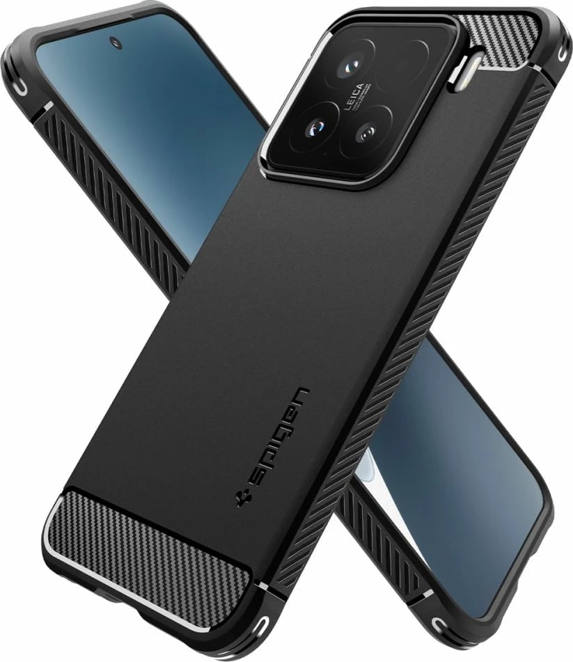 Mbështjellës Spigen Rugged Armor për Xiaomi 15, i zi mat