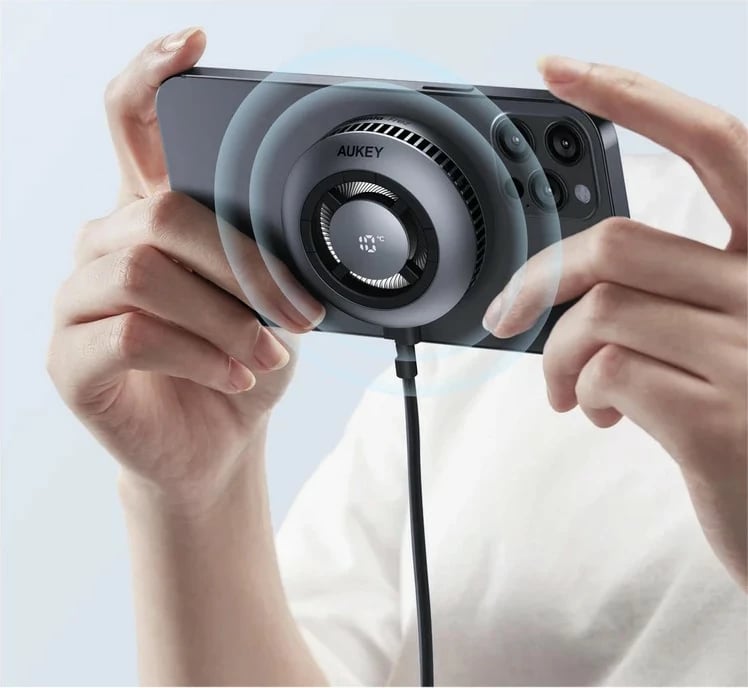 Karikues wireless AUKEY LC-G10 MagFusion GameFrost Qi2, 15W, USB-C, Gri