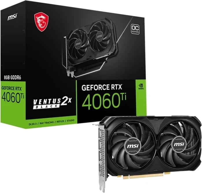 Kartë Grafike MSI GeForce RTX 4060 Ti VENTUS 2X BLACK 8G OC