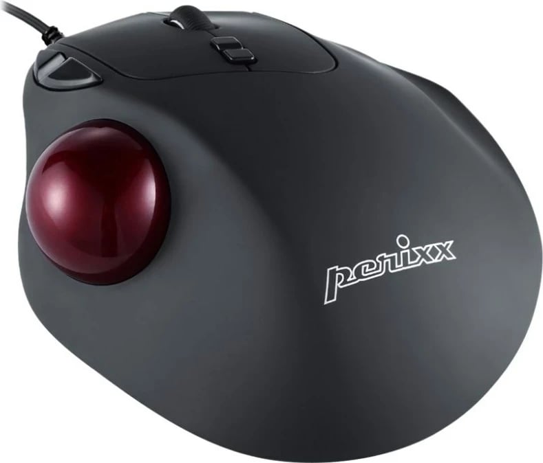 Maus Peiying Perixx PERIMICE 517 me kabllo, Laser Trackball 34mm, Zi