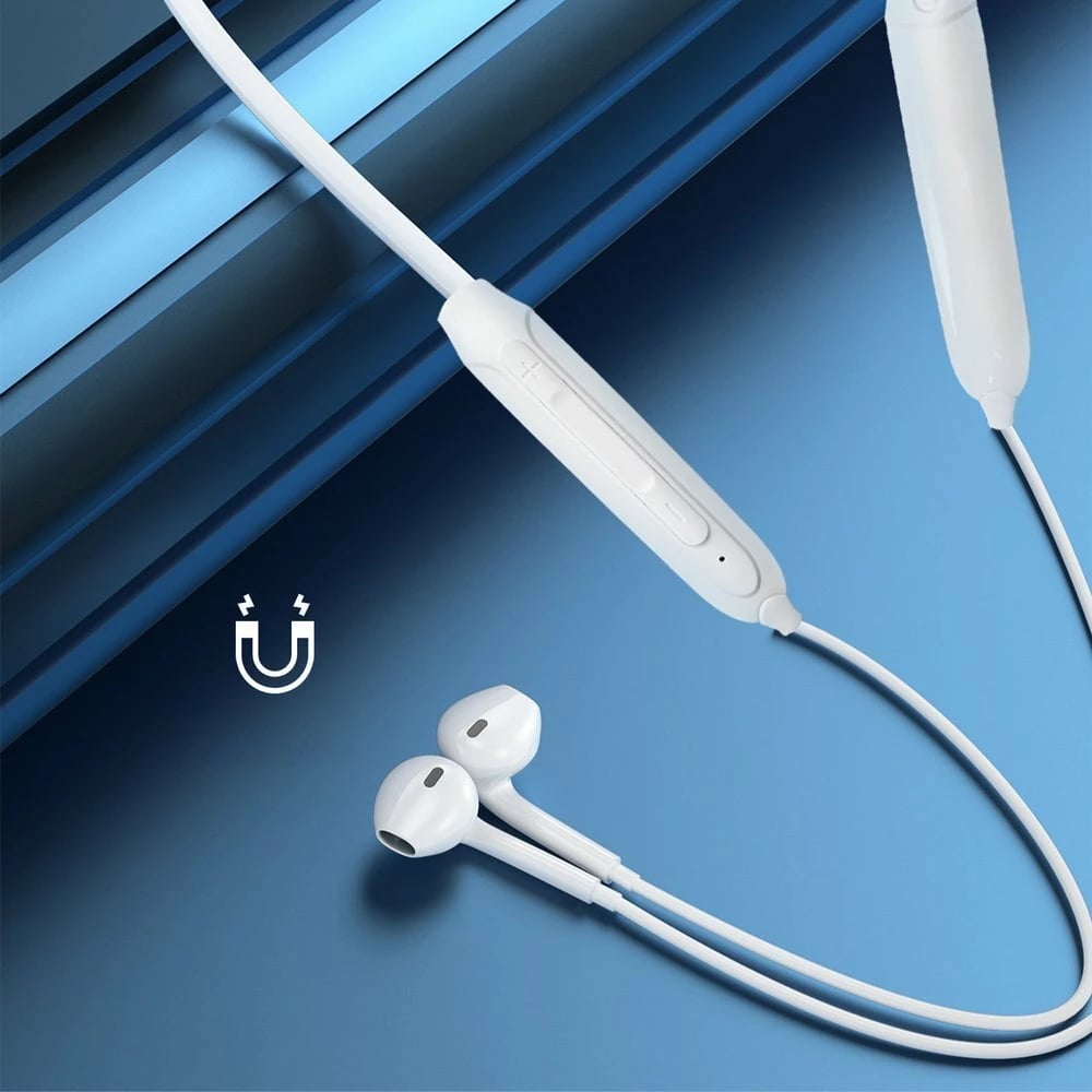 Kufje Dudao U5B, Bluetooth, in-ear, me magnet, të bardha