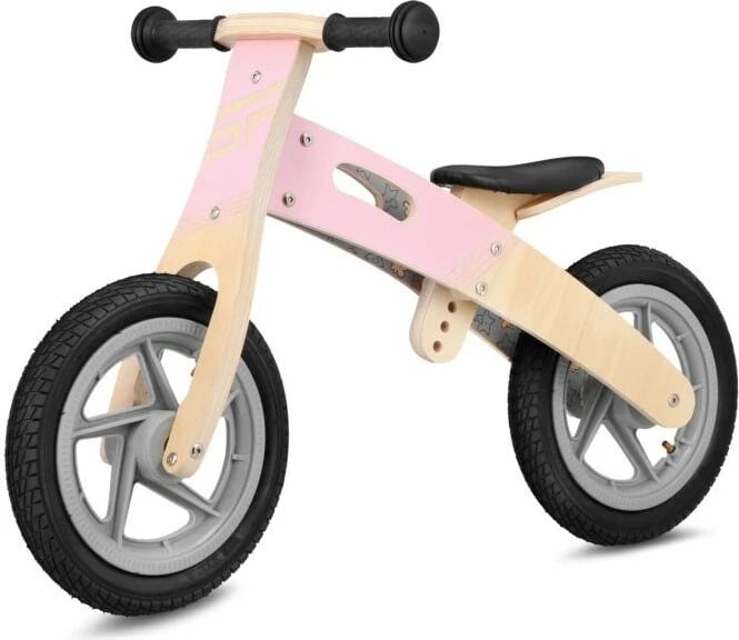 Biçikletë balancuese Spokey Woo Ride Duo R3175, për fëmijë, gri-rozë