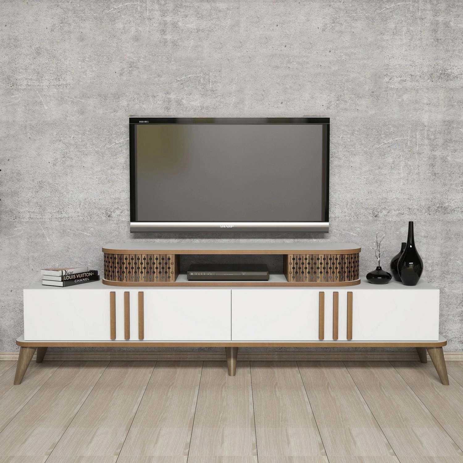 Komodë TV Skye Decor, Eylul, e bardhë