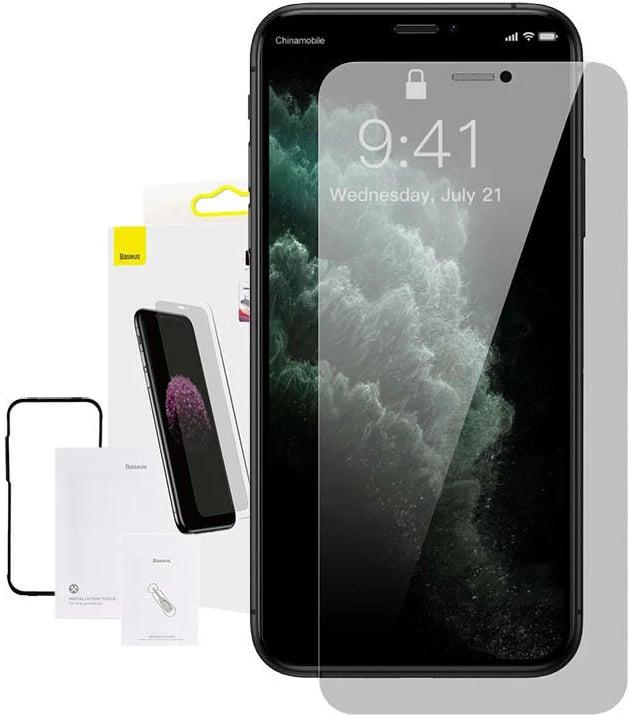 Xham i temperuar Baseus SGBL061602 për iPhone XR/11, 0.3mm, i zi, 1 copë
