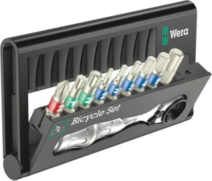 Set veglash biçiklete Wera Bicycle Set 9, 10 vegla, kasë plastike, ngjyrë e zezë