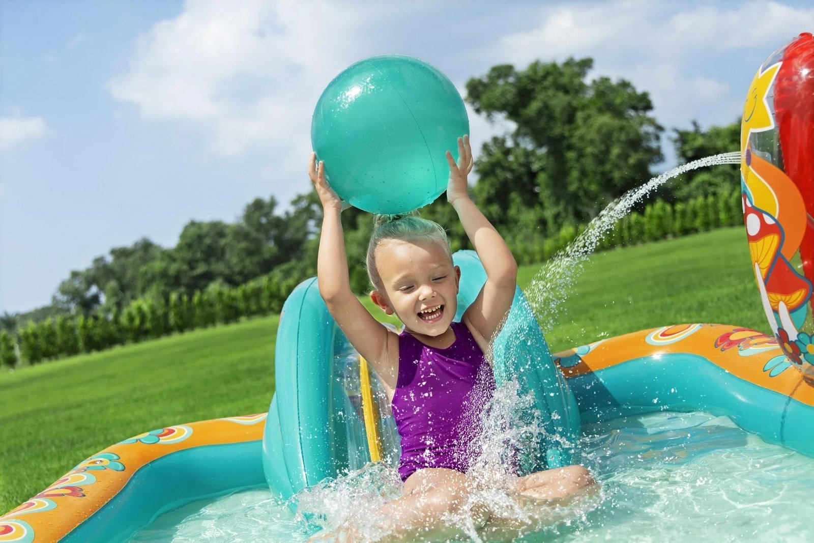 Qendër loje dhe pishinë fryrëse Bestway Retro Groove për fëmijë, 1.93 m x 1.52 m x 74 cm, shumëngjyrëshe Qendër loje dhe pishinë fryrëse Bestway Retro Groove për fëmijë, 1.93 m x 1.52 m x 74 cm, shumëngjyrëshe