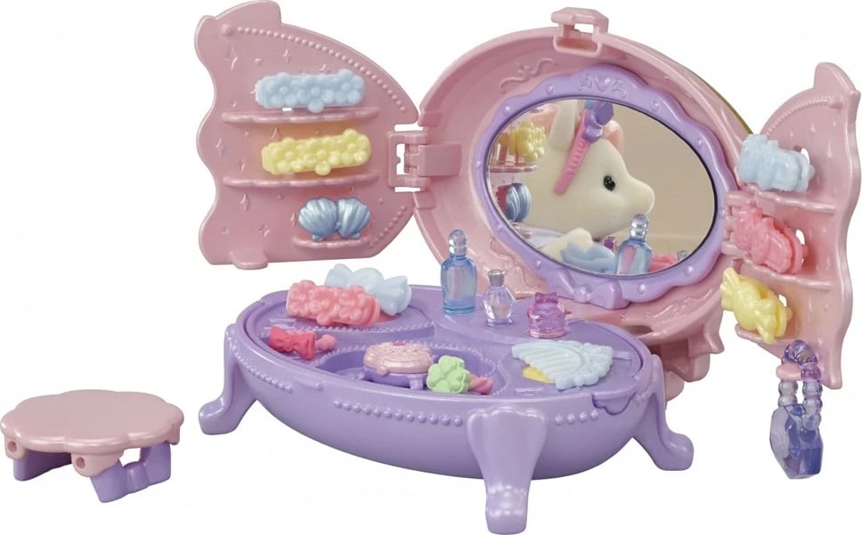 Set lodrash Sylvanian Families Pony's Vanity Dresser, shumëngjyrësh Set lodrash Sylvanian Families Pony's Vanity Dresser, shumëngjyrësh