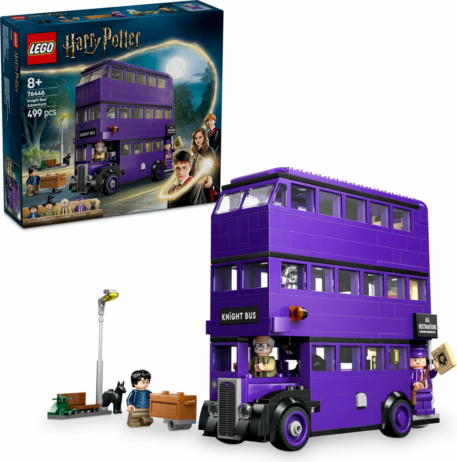 Set ndërtimi LEGO Harry Potter 76446, Aventurat me Autobusin Knight, shumëngjyrësh