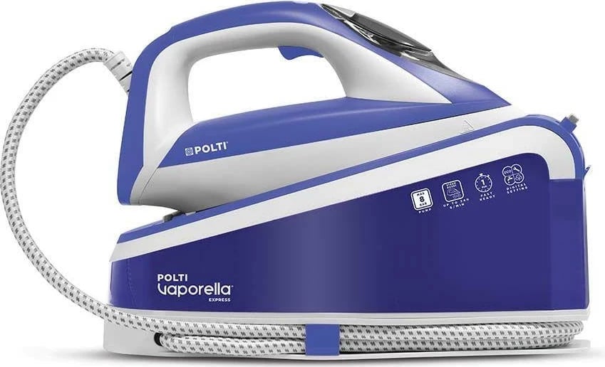 Hekur Polti VE30.30, pjatë qeramike, 2100W, bardhë/blu