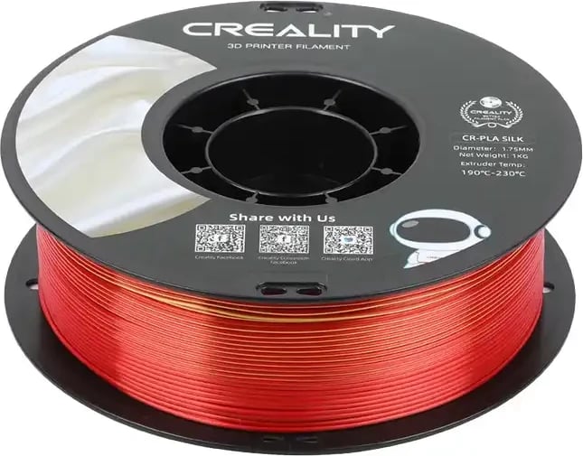 Filament 3D Creality CR-Silk PLA, 1.75mm, 1kg, ari-e-kuqe