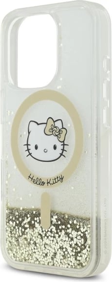 Mbështjellës Hello Kitty Liquid Glitter Fever MagSafe për iPhone 16 Pro Max, Ari