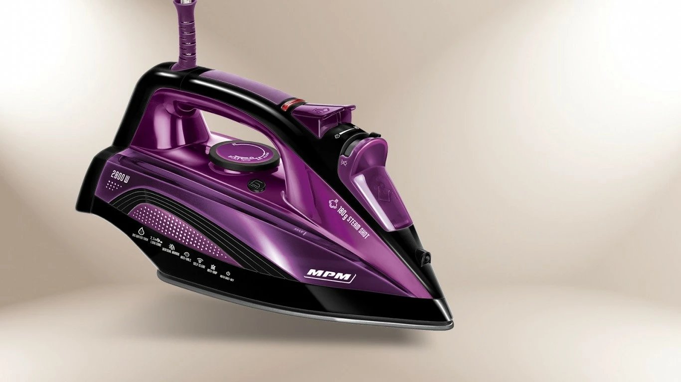 Hekur me avull MPM MZE-21/RS, 2800 W, pllaka qeramike, 400 ml, Vjollcë